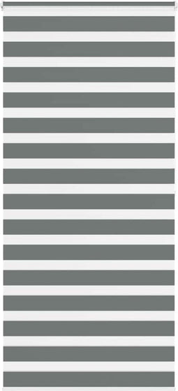 vidaXL - Zebra - rolgordijn - 110x200 - cm - stofbreedte - 105,9 - cm - donkergrijs
