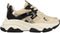 POSH by Poelman GIGI - Dames sneakers - Chunky zool 3.5 cm - Zwart/beige