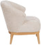 Leunstoel Crème Natuurlijk Rubberwood Foam Weefsel 71 x 75 x 76 cm