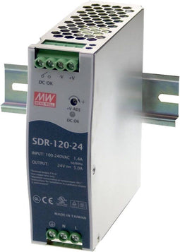 Mean Well SDR-120-12 - DIN-rail netvoeding 12 V/DC 10 A 120 W - 1 uitgang