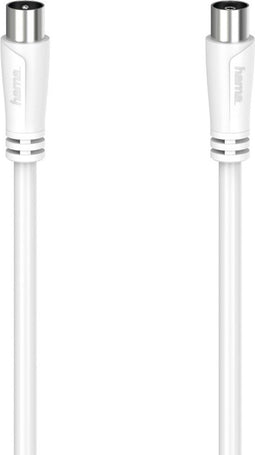 Hama Antennekabel - Coax-stekker naar coax-koppeling - 90 dB - Wit