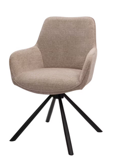 Dutchbone Oliver Draaibare Eetkamerstoelen 57x60x86 cm – Taupe (Set van 2)