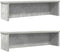 vidaXL - Keukenrekken - stapelbaar - 2 - st - 60x15x16 - cm - betongrijs
