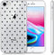 iMoshion Hoesje Geschikt voor iPhone SE (2022) / SE (2020) / 8 / 7 Hoesje Siliconen - iMoshion Design hoesje - Transparant / Zwart / Hearts All Over Black