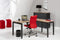 Hoogte verstelbaar hoekbureau Kubus breed 180CM diep 160CM bladkleur Speciale Kleur framekleur Wit (RAL9010) wingzijde Links