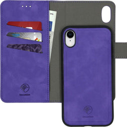 iMoshion Hoesje Geschikt voor iPhone Xr Hoesje Met Pasjeshouder - iMoshion Uitneembare 2-in-1 Luxe Bookcase - Paars