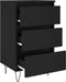 vidaXL - Nachtkastjes - 2 - st - 40x35x69 - cm - bewerkt - hout - zwart