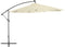 vidaXL - Zweefparasol - met - LED-verlichting - en - metalen - paal - 350 - cm - zand