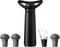 Vacu Vin Wine Saver Concerto Zwart | Vacuüm Wijnpomp | 3 Vacuum Wine Stoppers, 1 Crystal Server