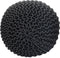 SVJ Poefs Rond - 55 x 55 x 37 cm - Katoen - Grijs/Blauw - Set van 2