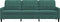 vidaXL - Driezitsbank - 210 - cm - fluweel - donkergroen