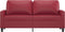 vidaXL - Tweezitsbank - 140 - cm - kunstleer - wijnrood