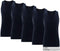 Milanoro - Set van 5 extra lange herenshirts - XXL - Donkerblauw (5 stuks)