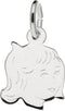 Glow hanger - kinderkopje meisje - zilver 925 - 14 x 10 mm