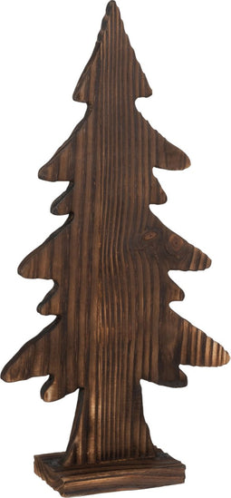 J-Line decoratie Kerstboom Op Voet - hout - bruin - small