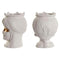 Grondlegger Home ESPRIT Wit Gouden Porselein 15 x 15 x 26.5 cm (2 Stuks)