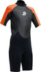 JS Watersports Tarifa 3/2 shorty wetsuit zwart/oranje junior
