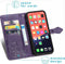 iMoshion Hoesje Geschikt voor iPhone 13 Hoesje Met Pasjeshouder - iMoshion Mandala Bookcase - Paars