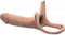 SM Hollow Silicone Dildo Strap-On - Beige