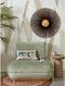 GOOD&MOJO Wandlamp Kalimantan - Bamboe/Zwart - Ø87cm - Binnen Modern