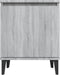 vidaXL - Nachtkastje - met - metalen - poten - 40x30x50 - cm - grijs - sonoma - eiken