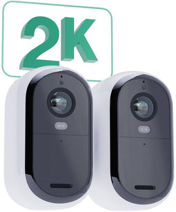 Arlo Essential 2K - Outdoor Beveiligingscamera - Draadloos met Bewegingsdetectie en Tweeweg-Audio (2 stuks)