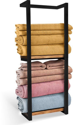 SV Living SVHD23 - Handdoekrek - Industrieel Zwart Antiek Bruin - 77*28*14cm