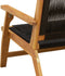 vidaXL - Ligbank - Zwart - 76x122x73 - cm - Massief - Acaciahout