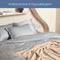 Coco & Cici - Tencel Sateen Kussensloop 70 x 50 cm - Kussenhoes - Lyocell - Extra Zacht & 100% Natuurlijk - Grijs Blauw - Zonder Volant
