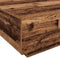 vidaXL - Salontafel - met - LED-verlichting - Oud - Hout - 55x55x31 - cm