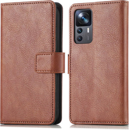 iMoshion Hoesje Geschikt voor Xiaomi 12T Pro / 12T Hoesje - iMoshion Luxe Bookcase - Bruin