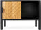 Liviza Nachtkastje Grados - Eiken - Rechthoek Zwart - 45 cm , 30 cm , 60 cm