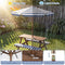 Coast Kinderzitgroep - Picknicktafel - Parasol - Zitkussens - 91 x 80 x 50 cm - Marineblauw Wit