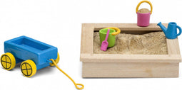 Lundby poppenhuis Smaland zandbak met buitenspeelgoed