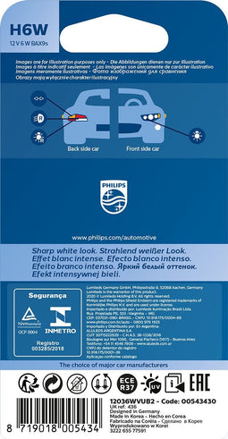 Philips 12036WVUB2 Signaallamp WhiteVision Ultra H6W 6 W 12 V