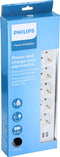 Philips 5-voudige Stekkerdoos - SPN3052WB/10 - 230V - Wit - met USB - Hoofschakelaar
