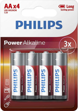 Philips AA Power Alkaline Batterijen - 4 stuks