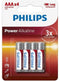 Philips AAA Power Alkaline Batterijen - 4 stuks