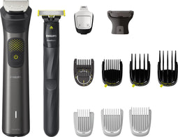 Philips All-in-One Series 9000 MG9540/15 - 13-in-1 - Multigroom - Baardtrimmer - Voor baard lichaam en haar - met OneBlade - Donkergrijs