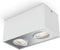 Philips Box opbouwspot - 2-lichts - wit