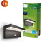 Philips Bustan wandlamp - Ultra Efficient - antraciet - met sensor - 3,8W