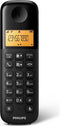 Philips D1601B/01- Draadloze DECT-telefoon met 1 handset, groot display (4,1 cm) en nummerherkenning - Zwart