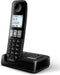 Philips D2551B/01- Draadloze DECT-telefoon met 1 handset met antwoordapparaat, 50 namen/nummers en nummerherkenning - Zwart