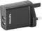 PHILIPS DLP2610/05 - USB wandlader - 3 pin socket - 2 USB chaging poorten - Zwart