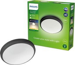 Philips Doris Ceiling - Zwart - IP54