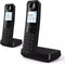 Philips Draadloze Telefoon D2752B/12 - DECT - 2 Handsets - Huistelefoon - Vaste Lijn - Nummerherkenning - Zwart