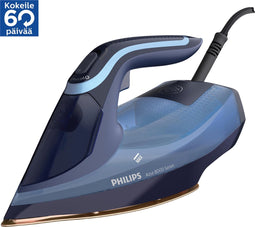 Philips DST8020/21 strijkijzer Stoomstrijkijzer SteamGlide Elite-zoolplaat 2400 W Lichtblauw