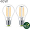 Philips energiezuinige LED lamp Transparant - 40 W - E27 - wit licht - 2-pack - Bespaar op energiekosten