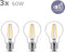 Philips energiezuinige LED Lamp Transparant - 60 W - E27 - warmwit licht - 3 stuks - Bespaar op energiekosten