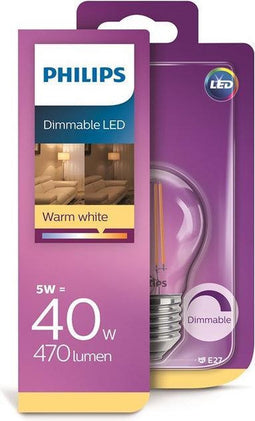 Philips Filament LED lamp LED Filament Lichtbron - Fitting E27 - Dimbaar